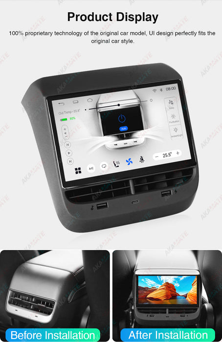 Rücksitz HD-Touchscreen-Display 7-Zoll Tesla Model 3/Y (Lieferfristen ca. 15-Arbeitstage)