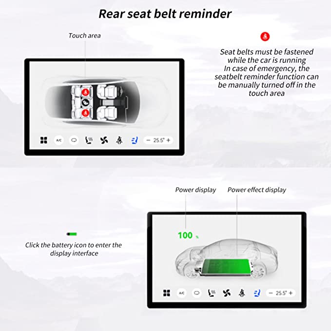 Rücksitz HD-Touchscreen-Display 7-Zoll Tesla Model 3/Y (Lieferfristen ca. 10-Arbeitstage)