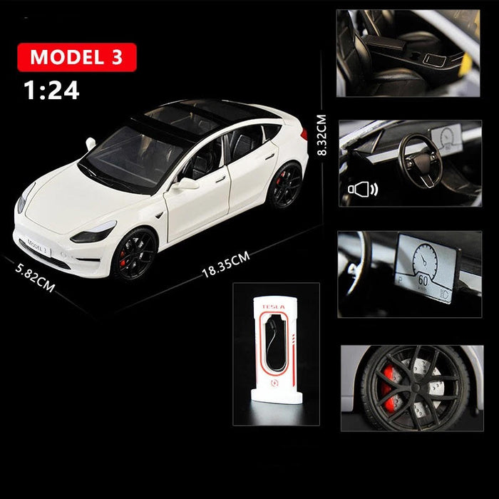 Tesla Model 3 Facelift Modellauto 1/24